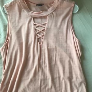 Light pink sleeve T-shirt 2x